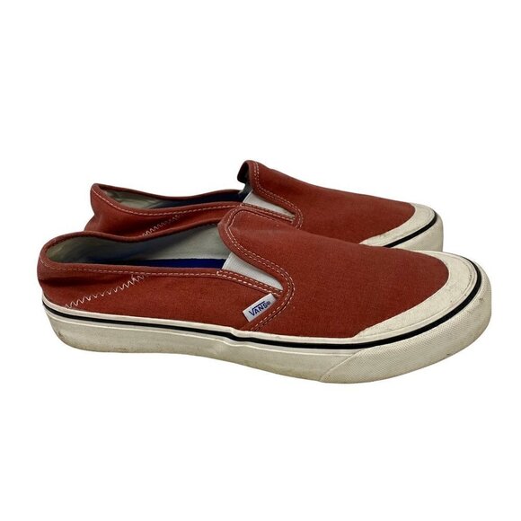 Vans Mens Vault Skate Shoes Sneakers Red Orange Low Top Slip On 12 M - Picture 1 of 9